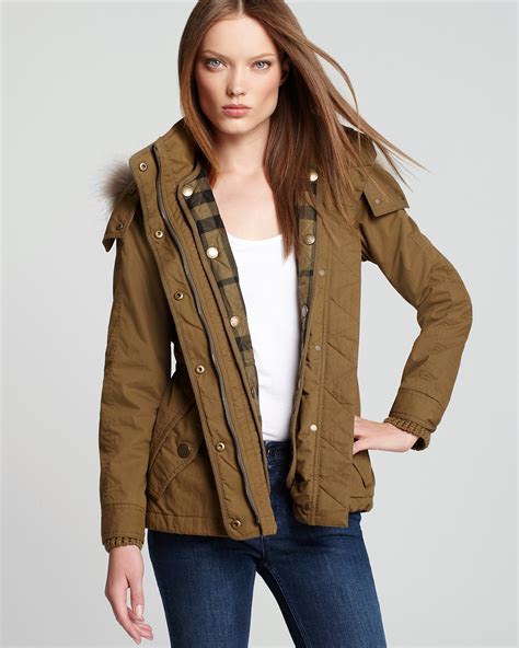 leather jacket burberry brit|Burberry Brit anorak jacket.